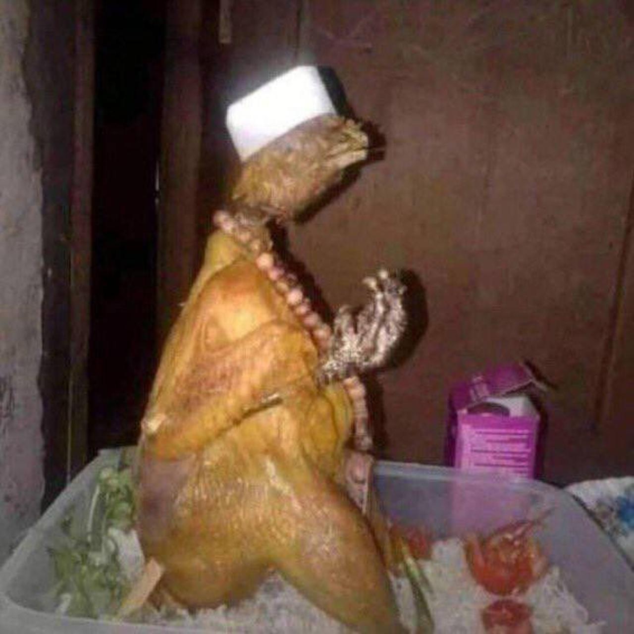 Mau Dimakan 3 Ayam Goreng Ini Malah Pose, Cakep Bener